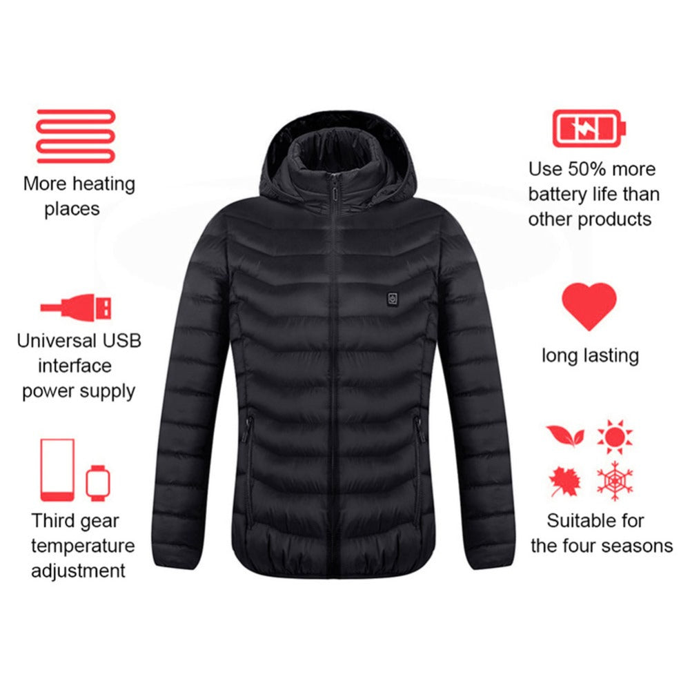 Veste Chauffante USB Homme Hiver - Gilet Thermique Électrique